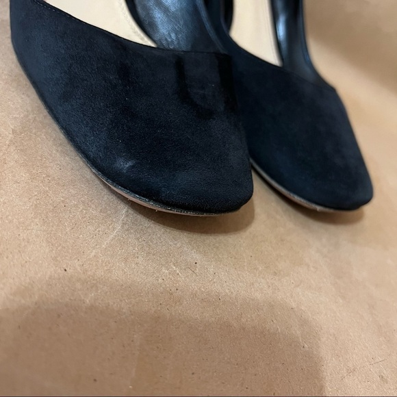 Prada | Suede 65mm Round Block Heel Pumps Square Toe Classic Size 7.5 (EU 37.5) - Picture 8 of 15